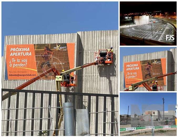 Cartel con el anuncio de la próxima apertura/TA.